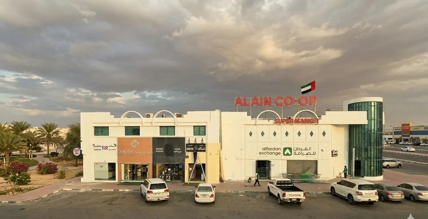 External Wall Painting, Al Hayer Mall, client Al Ain Coop
